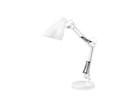 Lampa Biurkowa Szkolna OSRAM Oprawa Stołowa Kreślarska E27 Biały