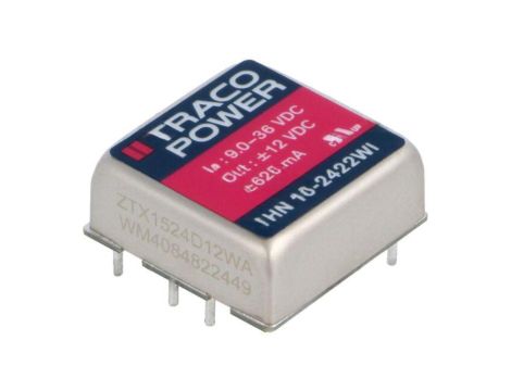Przetwornica DC/DC, 15W, Uwej: 9...36VDC, Uwyj: 12VDC, Uwyj2: -12VDC THN 15-2422WI
