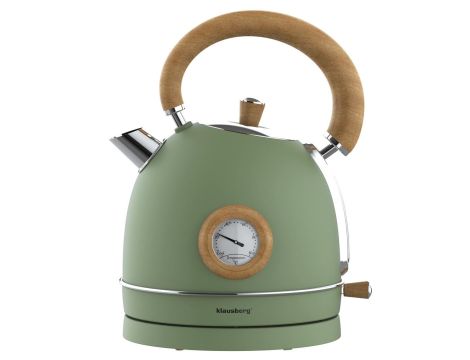 KLAUSBERG CZAJNIK ELEKTRYCZNY Z TERMOMETREM 1,8L ZIELONY Z DREWNEM STAL NIERDZEWNA 1850-2200W - 8