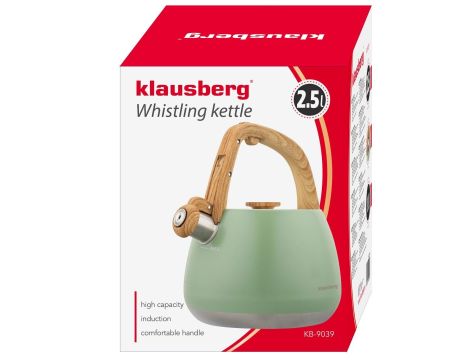 KLAUSBERG CZAJNIK TRADYCYJNY Z GWIZDKIEM 2,5L ZIELONY KOLOR - 4