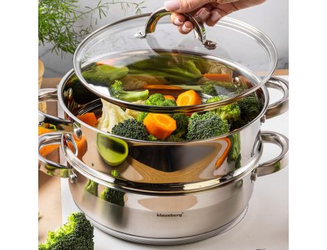 KLAUSBERG GARNEK DO GOTOWANIA NA PARZE 24cm 3,5L