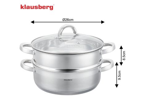 KLAUSBERG GARNEK DO GOTOWANIA NA PARZE 26cm 4,6L - 3