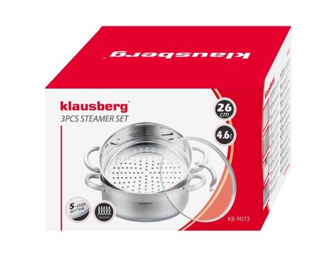 KLAUSBERG GARNEK DO GOTOWANIA NA PARZE 26cm 4,6L - 4