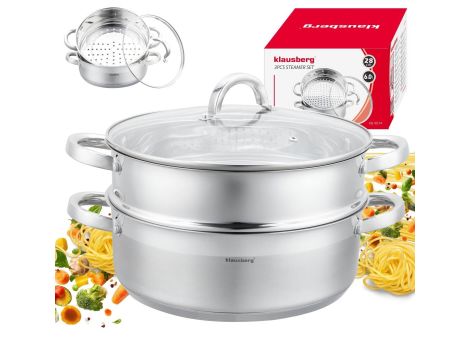 KLAUSBERG GARNEK DO GOTOWANIA NA PARZE 28cm 6L - 2