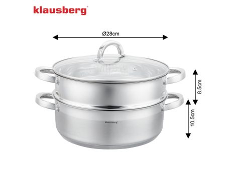 KLAUSBERG GARNEK DO GOTOWANIA NA PARZE 28cm 6L - 4