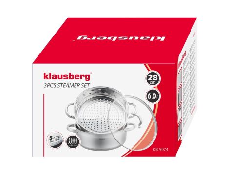 KLAUSBERG GARNEK DO GOTOWANIA NA PARZE 28cm 6L - 5