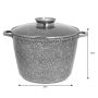 KLAUSBERG GARNEK Z POKRYWKĄ MARMUREK 28cm 10L STAL SZARY - 4
