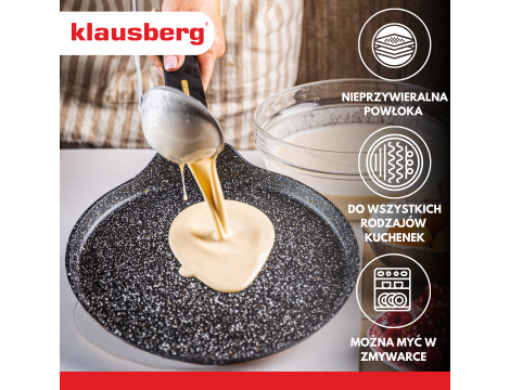 KLAUSBERG PATELNIA DO NALEŚNIKÓW 24cm CZARNY-MARMUREK - 3