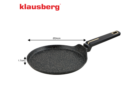 KLAUSBERG PATELNIA DO NALEŚNIKÓW 24cm CZARNY-MARMUREK - 4