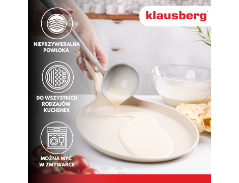 KLAUSBERG PATELNIA DO NALEŚNIKÓW 24cm KREMOWY-MARMUREK - 2
