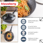 KLAUSBERG PATELNIA WOK 28cm MARMUROWA CZARNA Z POKRYWKĄ - 3