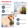 KLAUSBERG PATELNIA WOK 28cm MARMUROWA KREMOWA Z POKRYWKĄ - 6