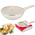KLAUSBERG PATELNIA WOK 28cm MARMUROWA KREMOWA Z POKRYWKĄ