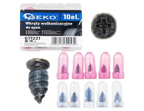 GEKO WKRĘTY WULKANIZACYJNE DO OPON 10szt