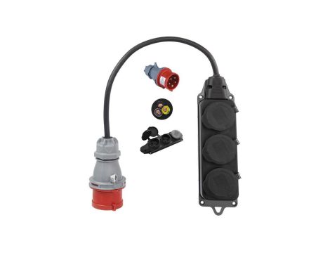 ADAPTER SIŁOWY REDUKCJA PRZEJŚCIÓWKA WTYCZKA 32/5 TRÓJNIK CEE 16A 3x 230V WP3253L