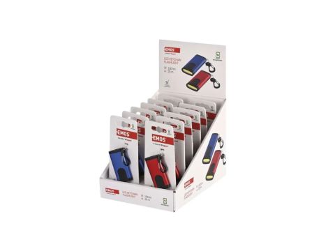 Mini latarka LED - brelok, 100 lm, ładowalna, 12 szt., display box P4724