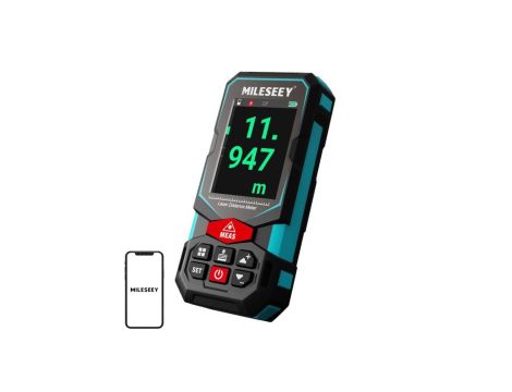 Dalmierz laserowy Mileseey S-7 BT 100m IP65 ekran IPS z podświetleniem P2P USB-C