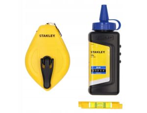 STANLEY SZNUR TRASER.OPP 30m + KREDA 115g & POZIOMICA