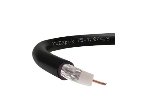 Przewód koncentryczny zewnętrzny 75ohm XWDXpek75 1,0/4,8/6,8 czarny Technokabel /100m/ 06.4016.0100