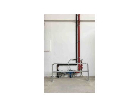 Bariera ochronna bezpieczeństwa Ø 60mm 1x2m szary