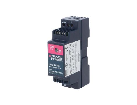 Zasilacz impulsowy na szynę DIN, 12W, 2,4A, 5VDC, listwa zaciskowa, TBLC 15-105