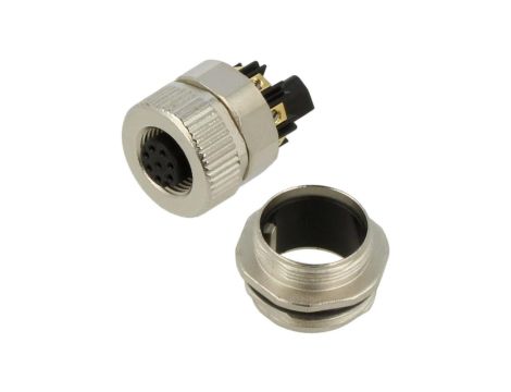 Złącze M12 gniazdo żeńskie nieekranowane PIN:8 860432000300008