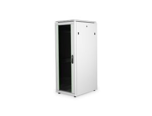 Szafa sieciowa stojąca Unique 19 32U 600x800mm, przód szyba, tył pełne, szary, 1200kg DN-19 32U-6/8-1