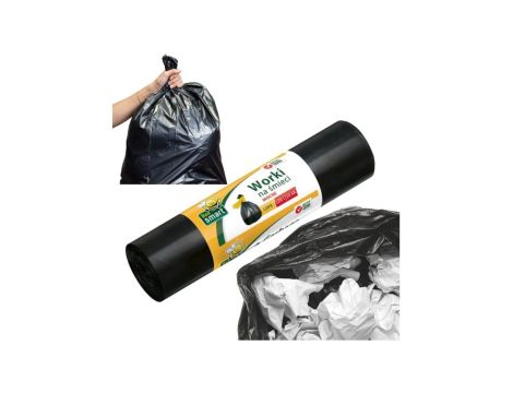 Worki na śmieci LDPE 120L Bee Smart Mocne Czarne Ogrodowe 10 szt. Paclan