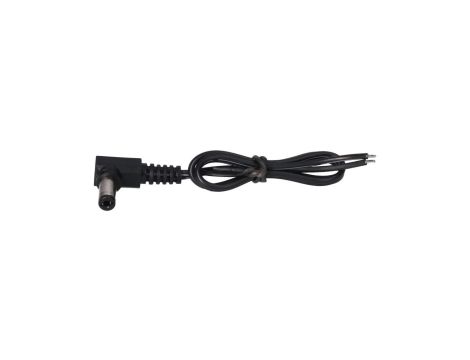 Wtyk DC 5.5X2.1 kątowy z przewodem czarnym 25cm WT-DCK-5.5/2.1+25CZ