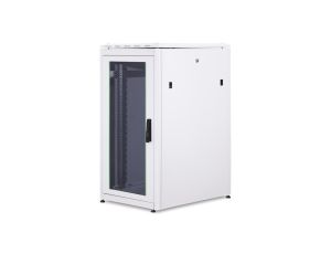 Szafa sieciowa stojąca Unique 19 22U rack 600x800, drzwi przód szyba, szary, 1200kg DN-19 22U-6/8-1