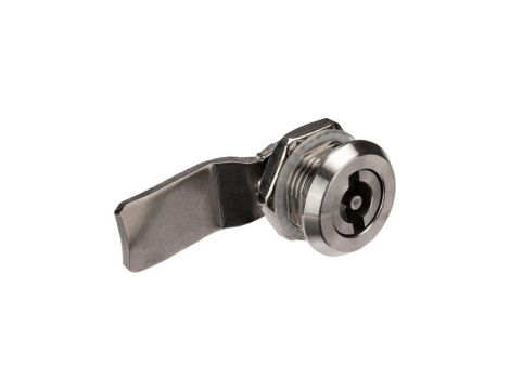 Zamek i zawiasy ze stali nierdzewnej INOX do skrzynek i obudów metalowych IP65 NEKU + klucz