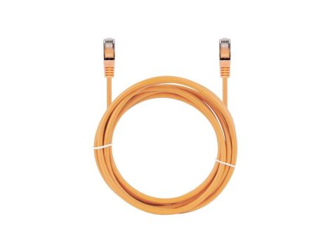 Patchcord S/FTP kat.6A PiMF kabel sieciowy LAN 2x RJ45 linka bezhalogenowy LSOH pomarańczowy 25m NEKU