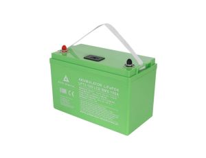 Akumulator LiFePO4 (litowo-żelazowo-fosforanowy) 12V 100Ah (100A) LCD + BMS AZO