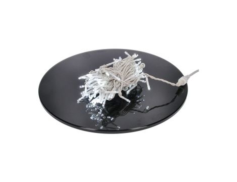 Lampki choinkowe zewnętrzne 100led białe zimne 10mb z przewódem białym