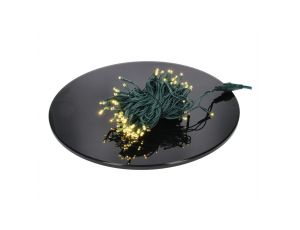 Lampki choinkowe zewnętrzne 100led białe ciepłe 10mb z przewódem zielonym