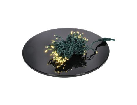 Lampki choinkowe zewnętrzne 100led białe ciepłe 10mb z przewódem zielonym