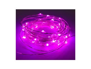 Lampki led zewnętrzne ŁEZKI 230V 5m 50LE D różowe