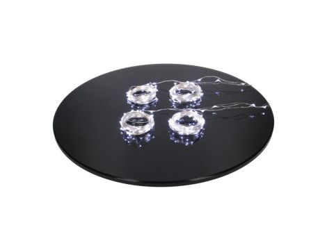 Lampki led zewnetrzne łezki białe zimne z zasilaczem 4x5m PRD50W-4