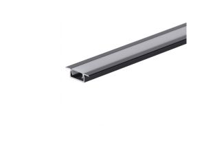 Profil led Basic Plus 2m czarny z osłoną mleczną MLF