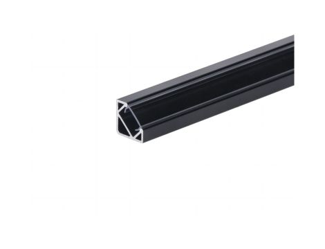 Profil led Corner 2m czarny z osłoną przeźroczystą CLF
