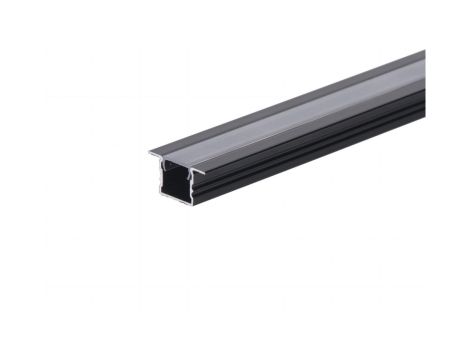 Profil led Standard Plus 3m czarny z osłoną przeźroczystą CLF