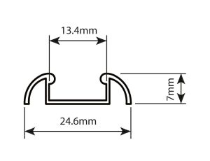 Profil led Basic Max 3m anodowany z osłoną przeźroczystą CL