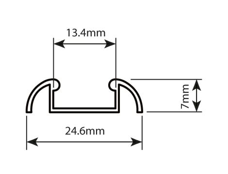 Profil led Basic Max 3m anodowany z osłoną przeźroczystą CL