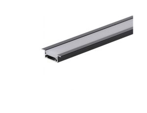 Profil led Glaze Plus 3m czarny z osłoną mleczną ML