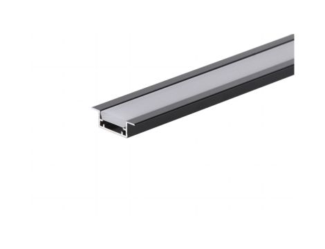 Profil led Glaze Plus 3m czarny z osłoną mleczną ML