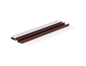Profil led PCV Line Slim 16x7 1m brązowy ML