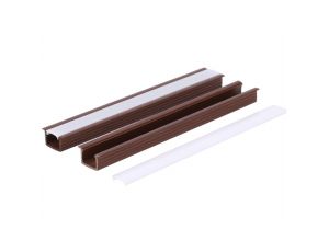 Profil led PCV Fuga 16x11 1m brązowy ML