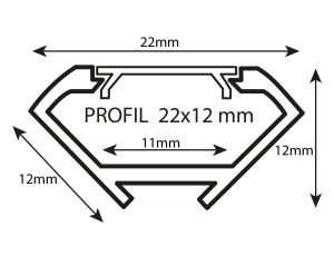 Profil led PCV Corner 22x12 1m brązowy ML