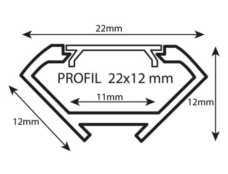 Profil led PCV Corner 22x12 1m brązowy ML