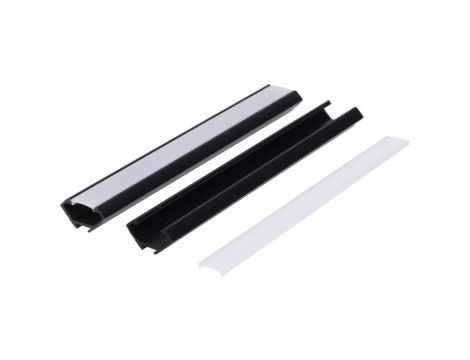 Profil led PCV Corner 22x12 1m czarny ML